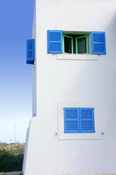 Formentera in de buurt van ibiza eiland witte huizen — Stockfoto