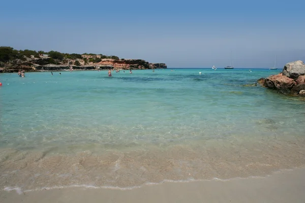 Formentera Balearów wyspie plaży cala saona — Zdjęcie stockowe