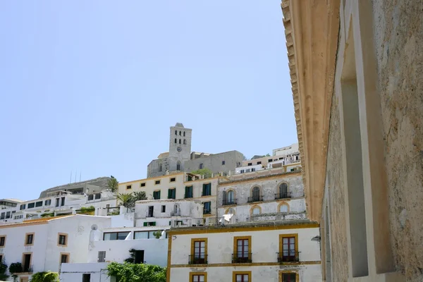 Ibiza Balearów śródziemnomorskiej wyspy biały w Hiszpanii — Zdjęcie stockowe