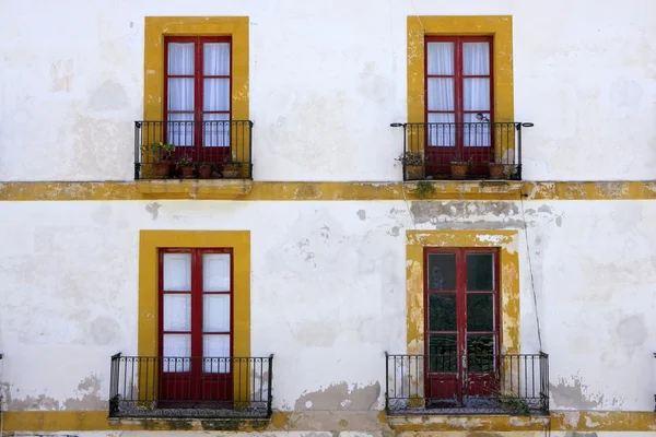 Ibiza mediterrán sziget építészet házak — Stock Fotó