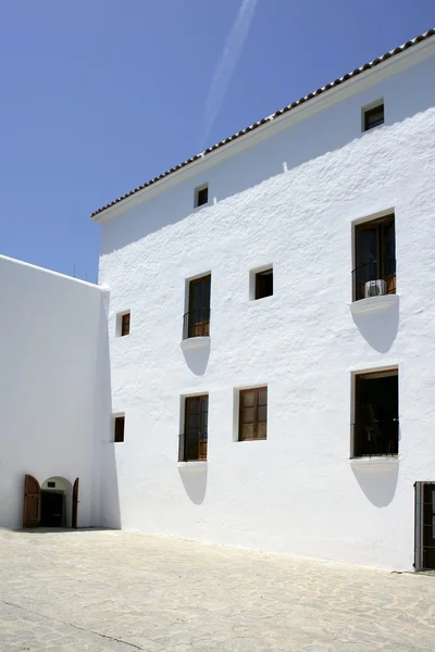 Ibiza Balearów śródziemnomorskiej wyspy biały w Hiszpanii — Zdjęcie stockowe