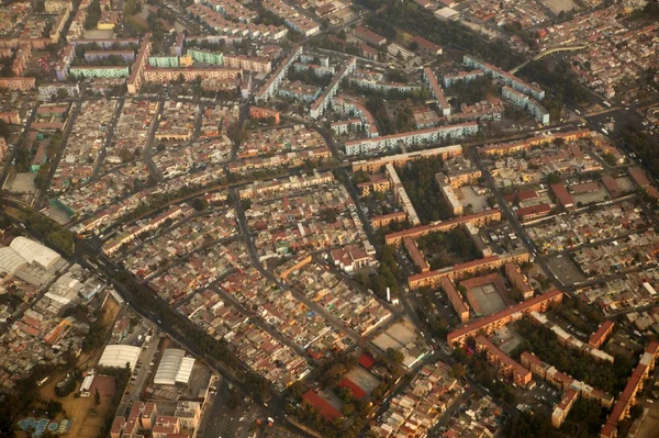 stock image Mexico df city town aerial view from airplane