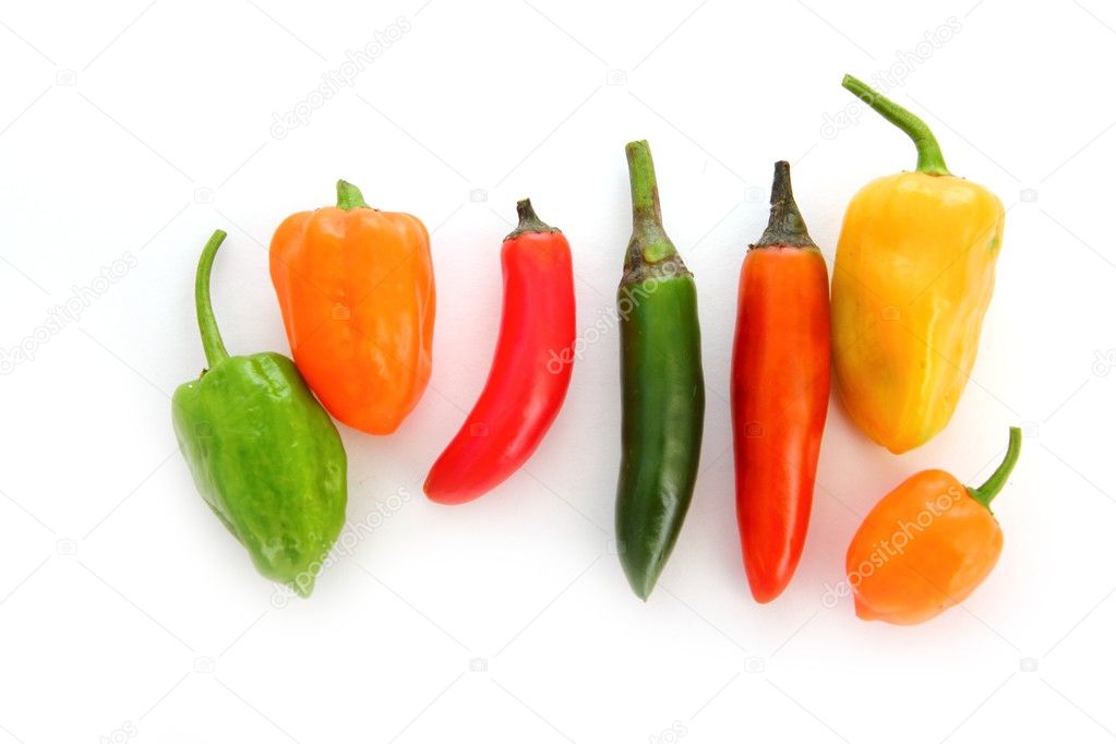 Chili Habanero Serrano hot mexican peppers Stock Photo by ©lunamarina ...