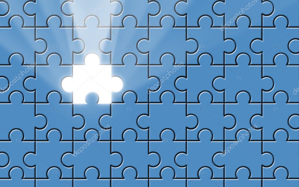 Blue Puzzle Piece Background