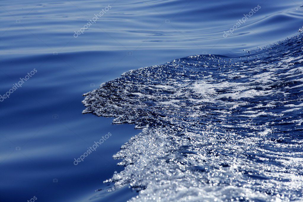 Mediterranean Sea, water surface and waves stock photo