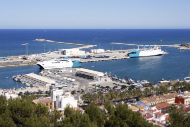 Denia alicante İspanya yüksek görünüm marina