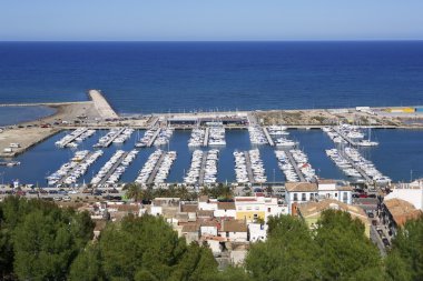 Denia alicante İspanya yüksek görünüm marina