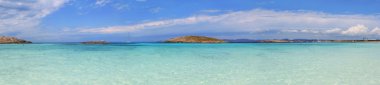 Panoramic Illetas view turquoise Formentera Balearic clipart