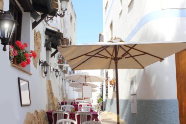 Moraira teulada Akdeniz Köyü sokakları