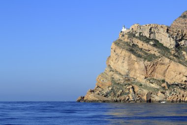 Punta Albir Cape near Altea lighthouse clipart