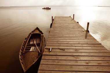 Albufera Gölü sulak pier valencia, İspanya