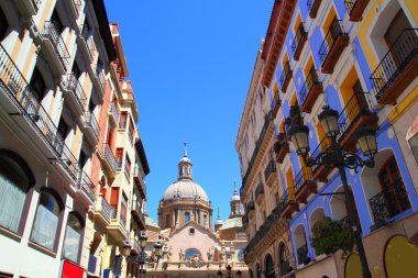 El Pilar Cathedral in Zaragoza city Spain clipart
