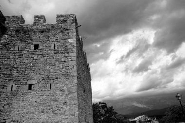 Kale kale duvarı ainsa Köyü aragon pyrenees