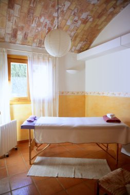 Nice massage room, Mediterranean interior clipart