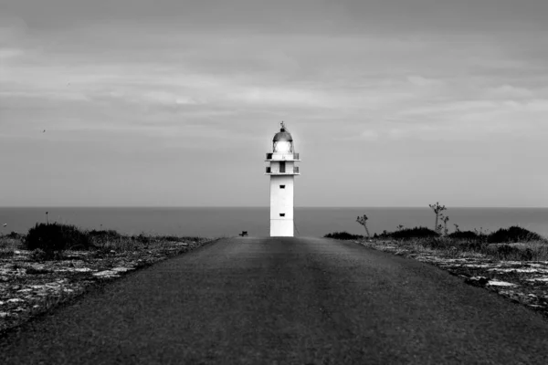 stock image Barbaria lighthouse Formentera from road