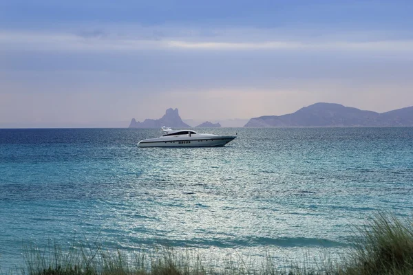 Prata turquesa Illetes Formentera pôr do sol do mar — Fotografia de Stock