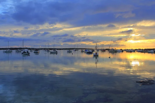 Estany des peix Sonnenuntergang See auf Formentera — Stockfoto