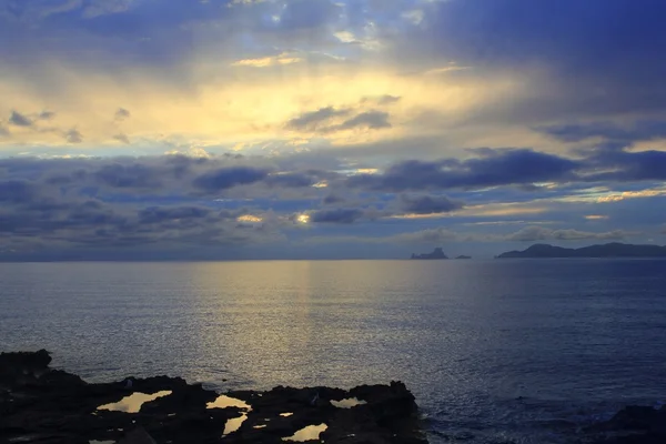Sonnenuntergang formentera ibiza island es vedra horizon — Stockfoto
