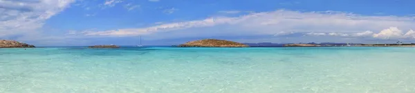 Vista panorámica Illetas turquesa Formentera Baleares — Foto de Stock