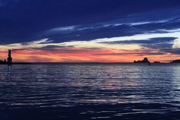 Pôr do sol Ibiza Es Vedra de Formentera baleares — Fotografia de Stock