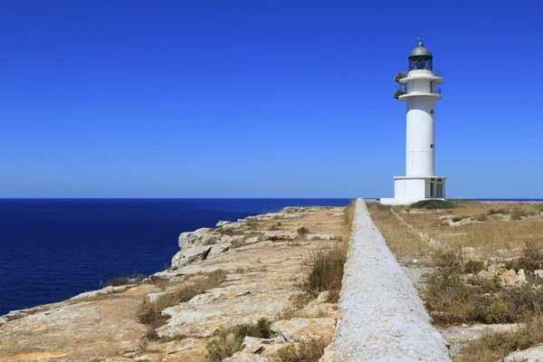Barbaria lighthouse formentera Baleár-szigetek — Stock Fotó