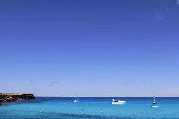 Formentera Cala Saona mediterráneo mejores playas —  Fotos de Stock