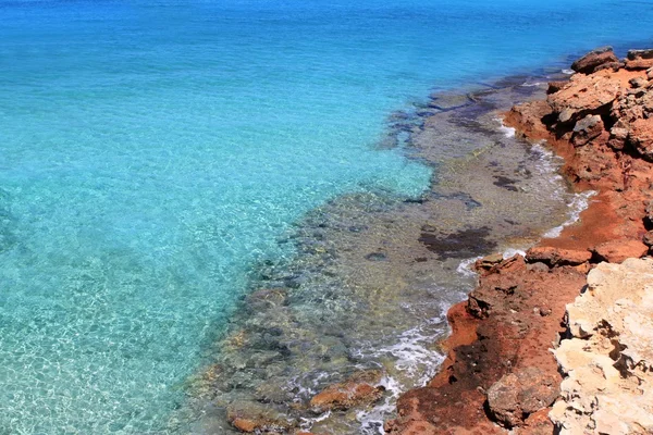 Formentera cala saona Medelhavets bästa stränder — Stockfoto