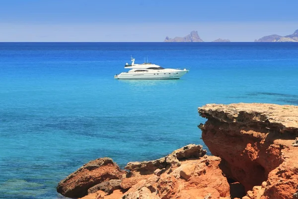 Formentera Cala Saona migliori spiagge mediterranee — Foto Stock