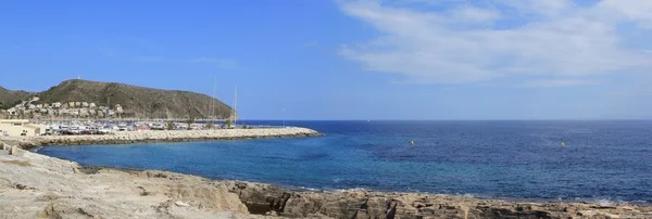 Панорамний місті Moraira місті Teulada Середземноморського узбережжя — стокове фото