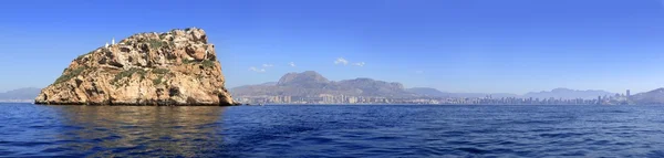 Benidorm panoramatický pohled z ostrova — Stock fotografie
