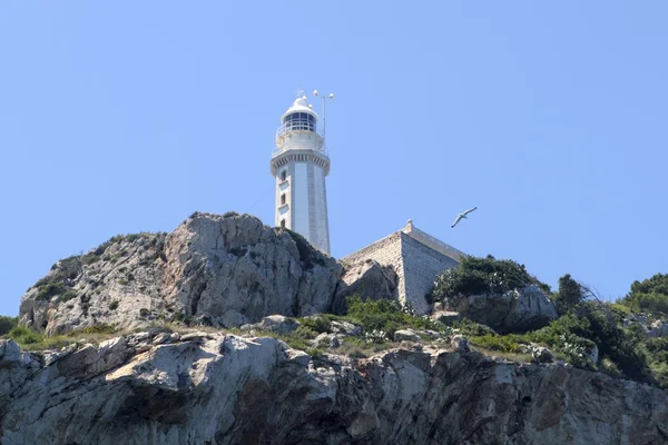 Lighthouse Cabo Nao Cape on rocks mountain — Stock Photo, Image