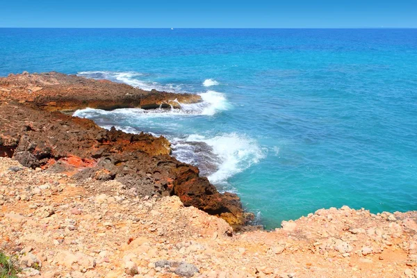 Las rotas blaues Mittelmeer Küste Denia — Stockfoto