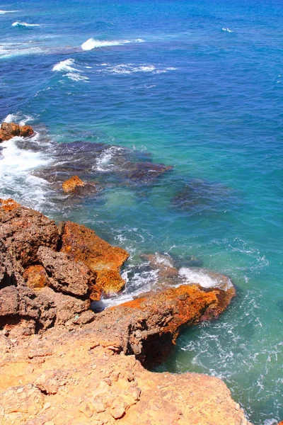 Las Rotas blue mediterranean sea shore Denia — Stock Photo, Image