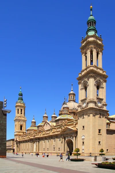 El Pilar Cathedral in Zaragoza city Spain outdoor — Stock Photo, Image
