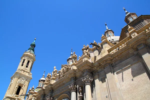 El Pilar Cathedral in Zaragoza city Spain outdoor — Stock Photo, Image