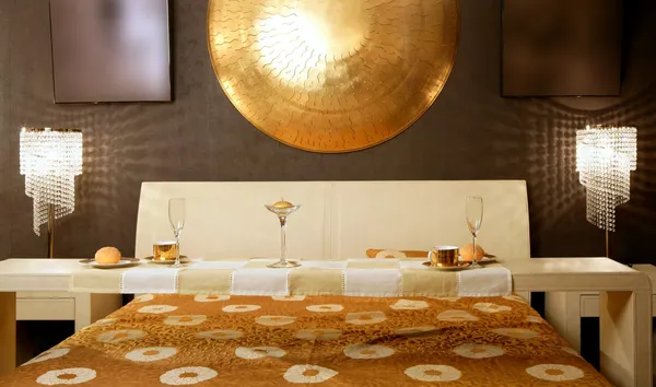 Asiatische moderne Schlafzimmer Frühstück Luxustisch — Stockfoto