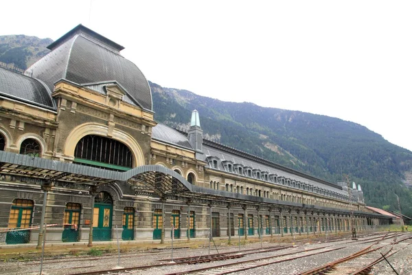 Canfranc train station old monument Spain — 스톡 사진