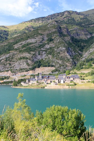 stock image Lanuza village lake Huesca Pyrenees Spain