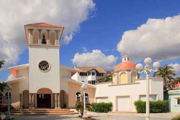 Kirche puerto morelos mexiko maya riviera — Stockfoto