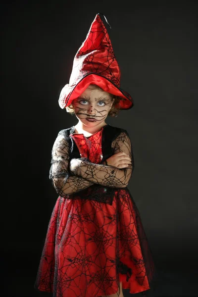 Дівчина Тодлер, костюм Хеллоуїна — стокове фото