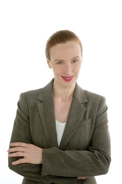 Beautiful redhead business woman portrait — Stock Photo, Image