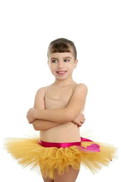 Bailarina menina retrato posando no estúdio — Fotografia de Stock