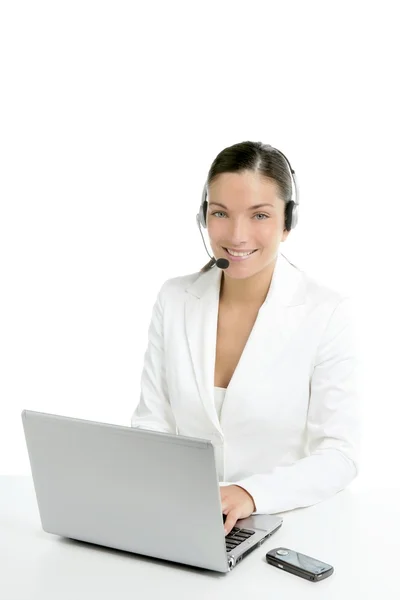 Beautiful businesswoman with headset Stock Image