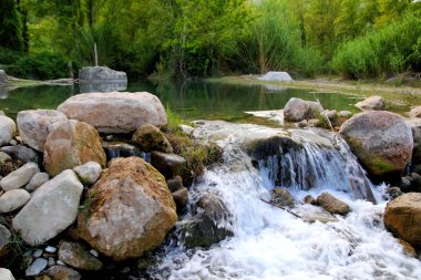 Mijares river near Montanejos nature Castellon clipart