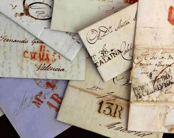 Anonym handskrivna riktigt gamla brev från Spanien — Stockfoto