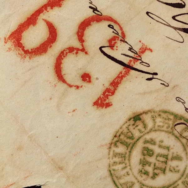 Ανώνυμος χειρόγραφη πραγματικά παλιά γράμματα από την Ισπανία — Φωτογραφία Αρχείου