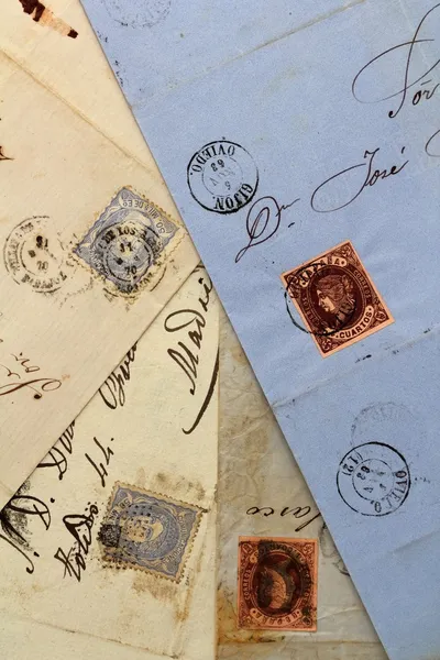 Anonymní psané opravdu staré dopisy ze Španělska — Stock fotografie
