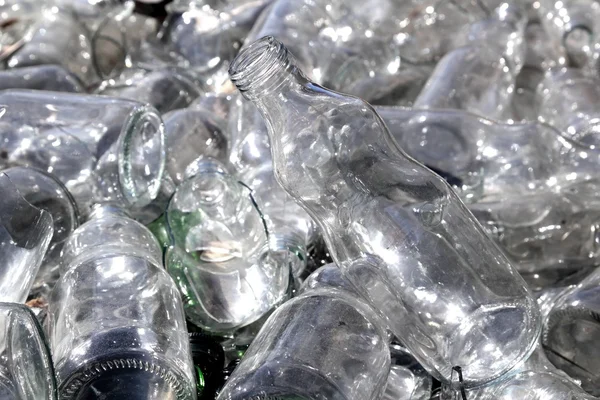 Patrón de montículo de reciclaje de vidrio de botella — Foto de Stock