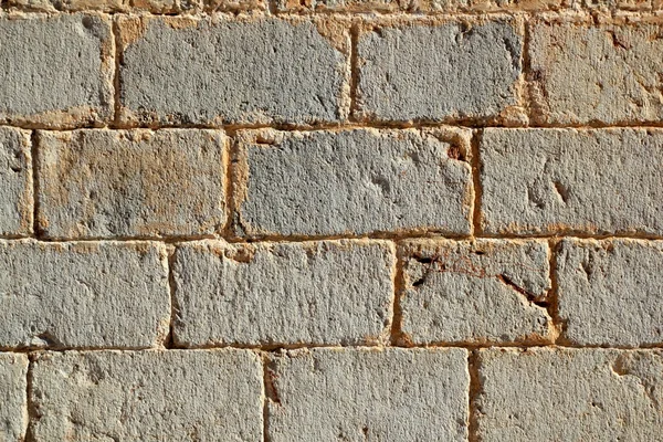 Kasteel metselwerk muur gesneden stenen rijen patroon textuur — Stockfoto