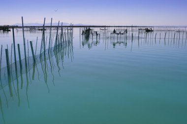 Albufera Valencia lake wetlands mediterranean clipart